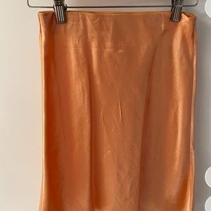 Babaton silk mini slip skirt